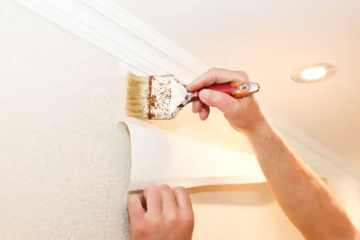 Pose de papier peint à Vourles — revêtements muraux et toiles de verre